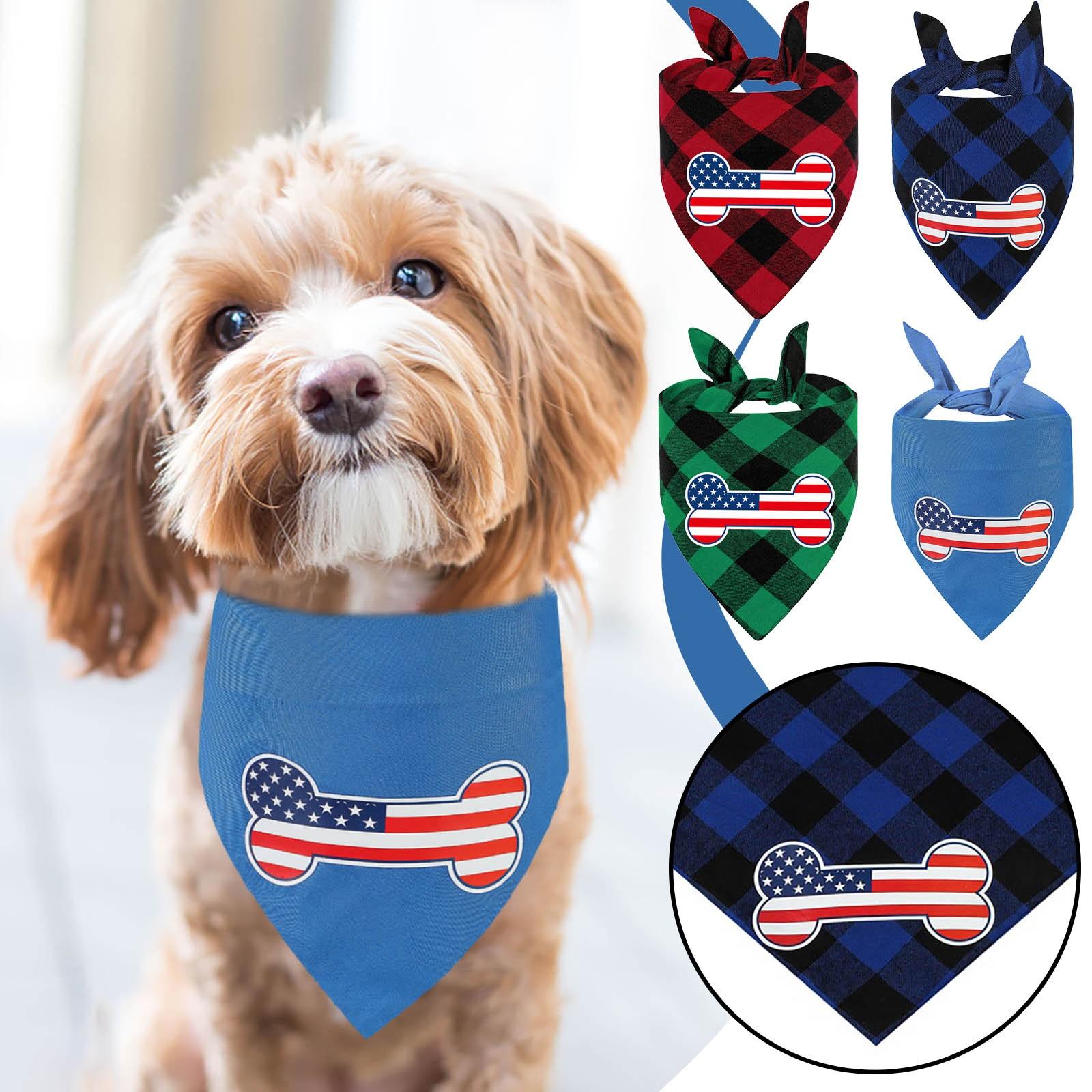 

Бандана на День независимости, регулируемая бандана для праздника, вечеринки, дня рождения, бандана для домашнего животного, шарф для кошки, ко Дню независимости