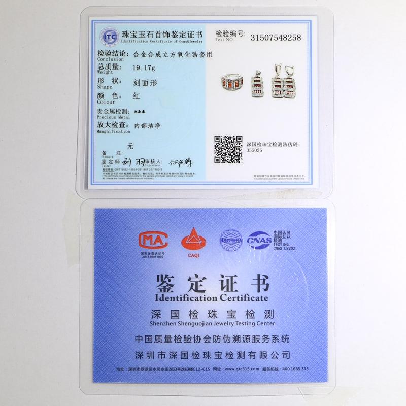 Silver Color Bridal Jewelry Cubic Zirconia Beads Jewelry Sets For Women Wedding Accessories