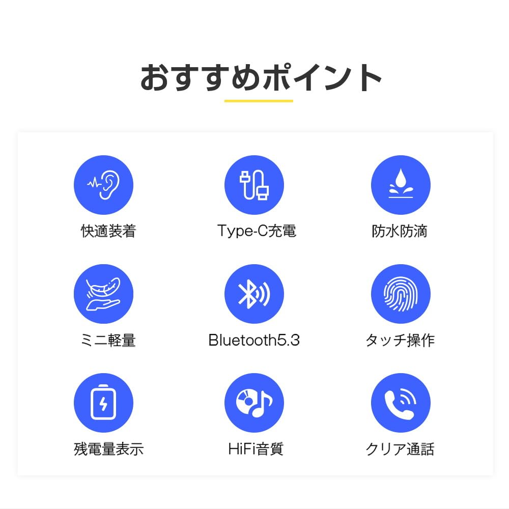 Bluetooth Wireless Earbuds for HiFi Sound Noise 5 Hours of Comfortable Separate Left and Right Call LED Battery Level Charging Case Compatible with