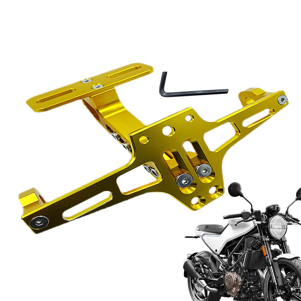 Motorcycle License Plate Bracket License Plate Holder Bracket Aluminum Alloy Construction Refitting Accessory For Quick
