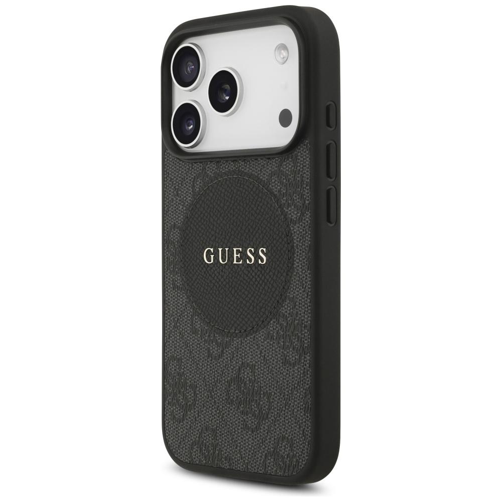 Guess 4G Circle Classic Logo MagSafe case for iPhone 17 Pro black