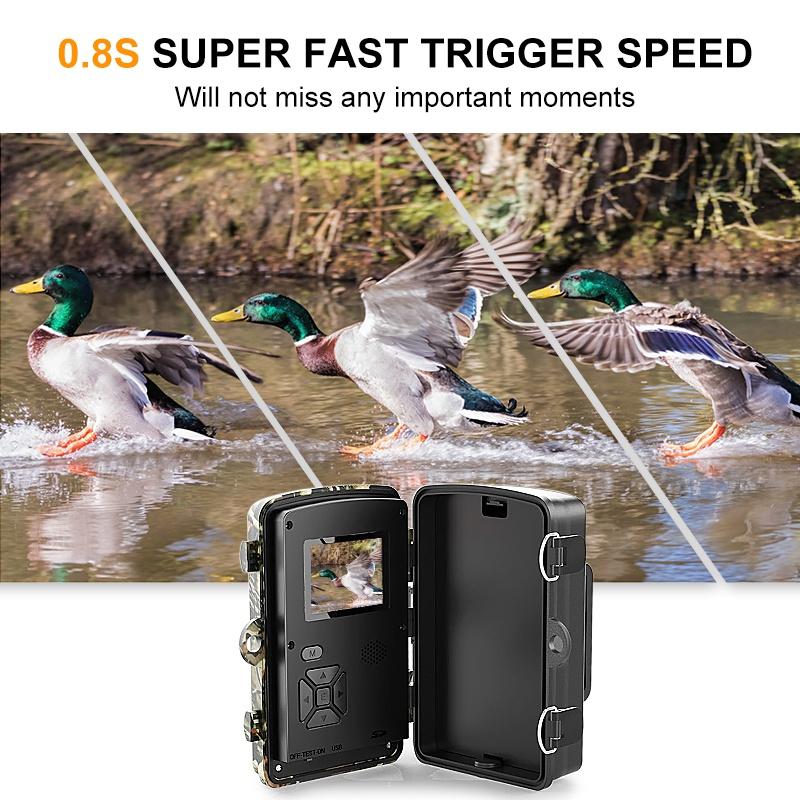 HD 1080P Hunting Trail Camera Wildlife Scouting Infrared Night Vision IP66 Waterproof HD Infrared Tracking Field Detection Camera Outdoor Camcorder