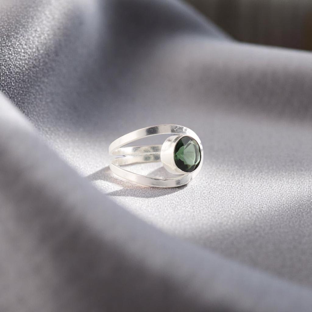 Green Tourmaline Gemstone 925 Sterling Silver Jewelry Handmade Ring Gift For Her RR-68-16