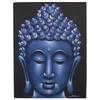 Buddha Canvas Wall Art - Blue Sand Finish