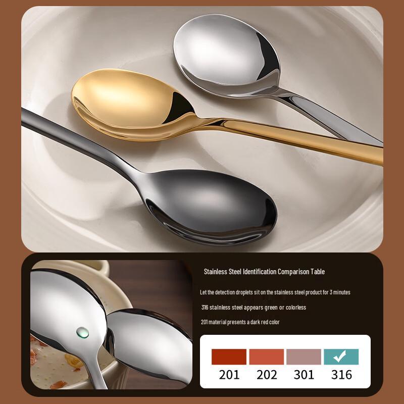 Korean Style Stainless Steel Long-Handle Serving Spoon and Utensil Series