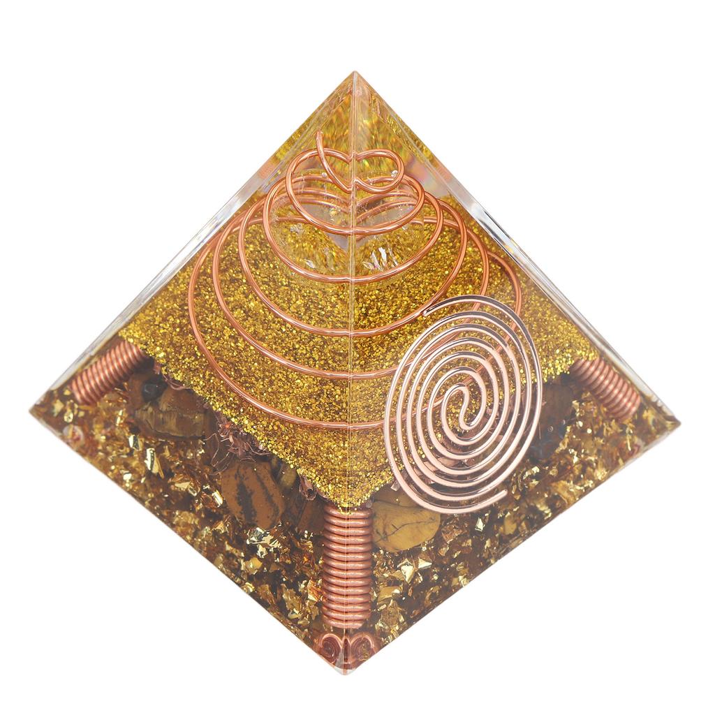 6cm Positive Energy Pyramid Tabletop Ornament Energy Generator for Stress Reduce Healing Meditation