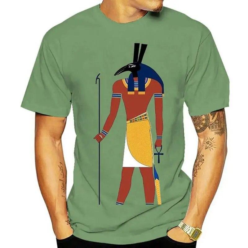 Anubis Egypt Ancient Egyptian Greek God Cursive Hieroglyphs White Tees T-Shirt Customize Tee Shirt