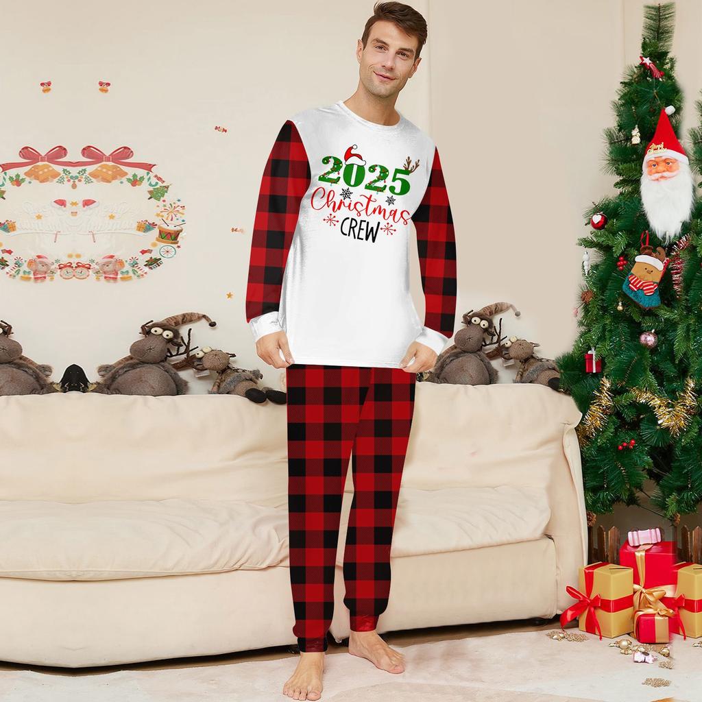 Christmas Family Matching Sets Pajamas, Loungewear Outfits,Family Matching Long Sleeve Tops+Pants Set