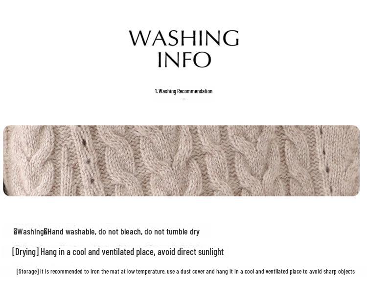 Women's 24 Autumn/Winter Korean Loose Twisted Wool Suit: Cozy Round Neck Sweater & Straight Pants Set