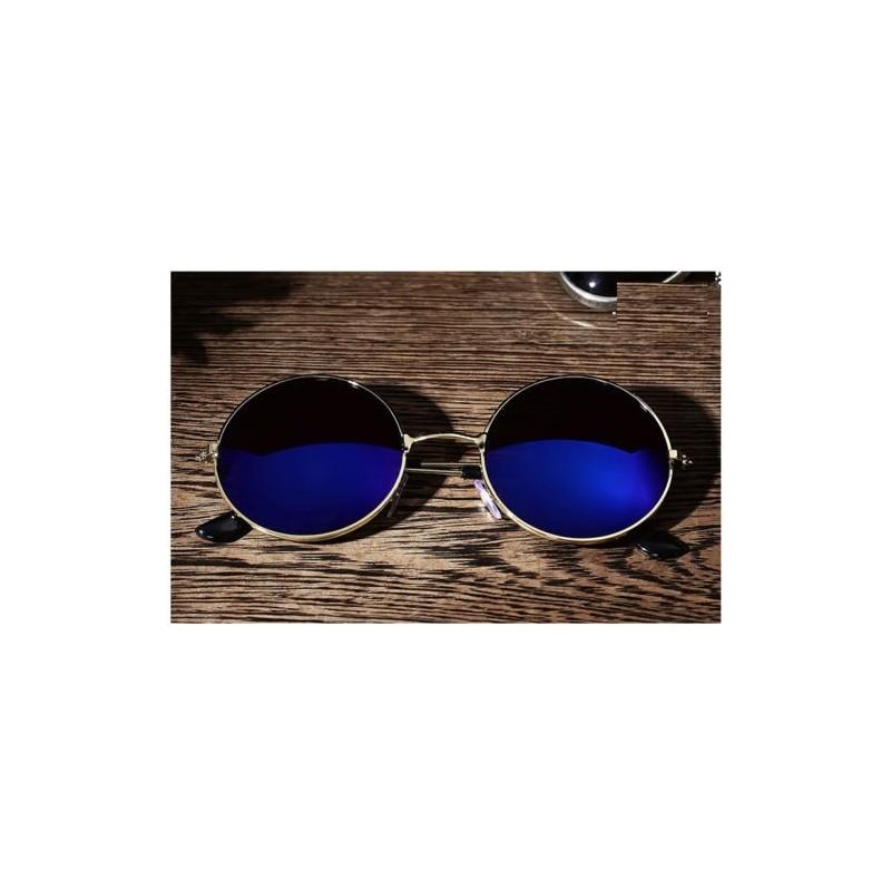 Herren Damen Retro Vintage Runde Verspiegelte Sonnenbrillen Brillen Perfekt Für Outdoor-Sportarten