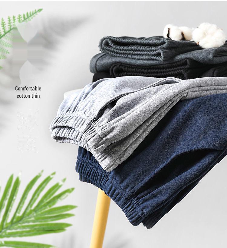 Men's Loose Cotton Pajama Shorts - Trendy Casual Wide-Leg Design