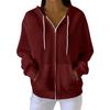 Women's Casual Fashion Long-Sleeved Zip-Up Christmas Print Knitted Hoodie