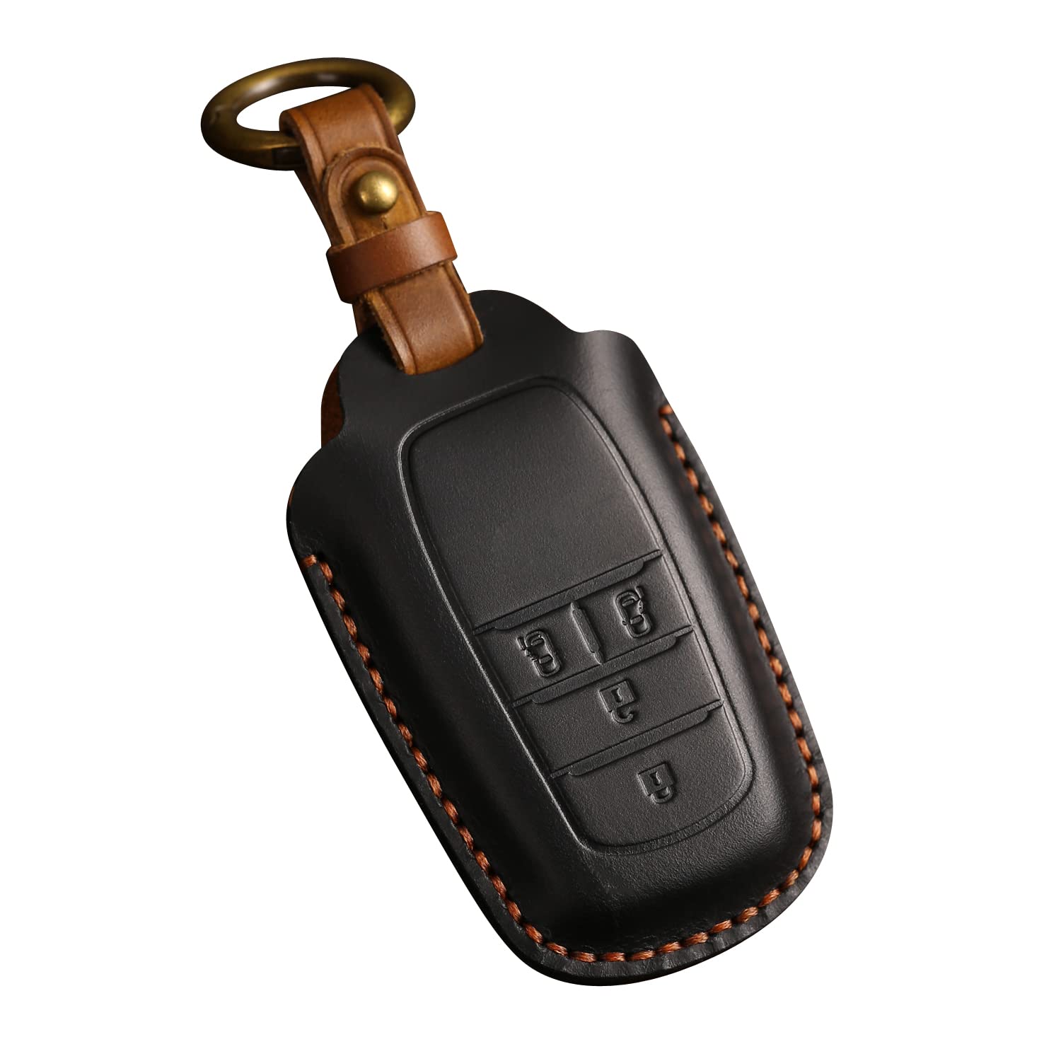 

YANMW New Voxy 90 Series Key Case Compatible Toyota NOAH VOXY Leather Key Holder 4 buttons чорний