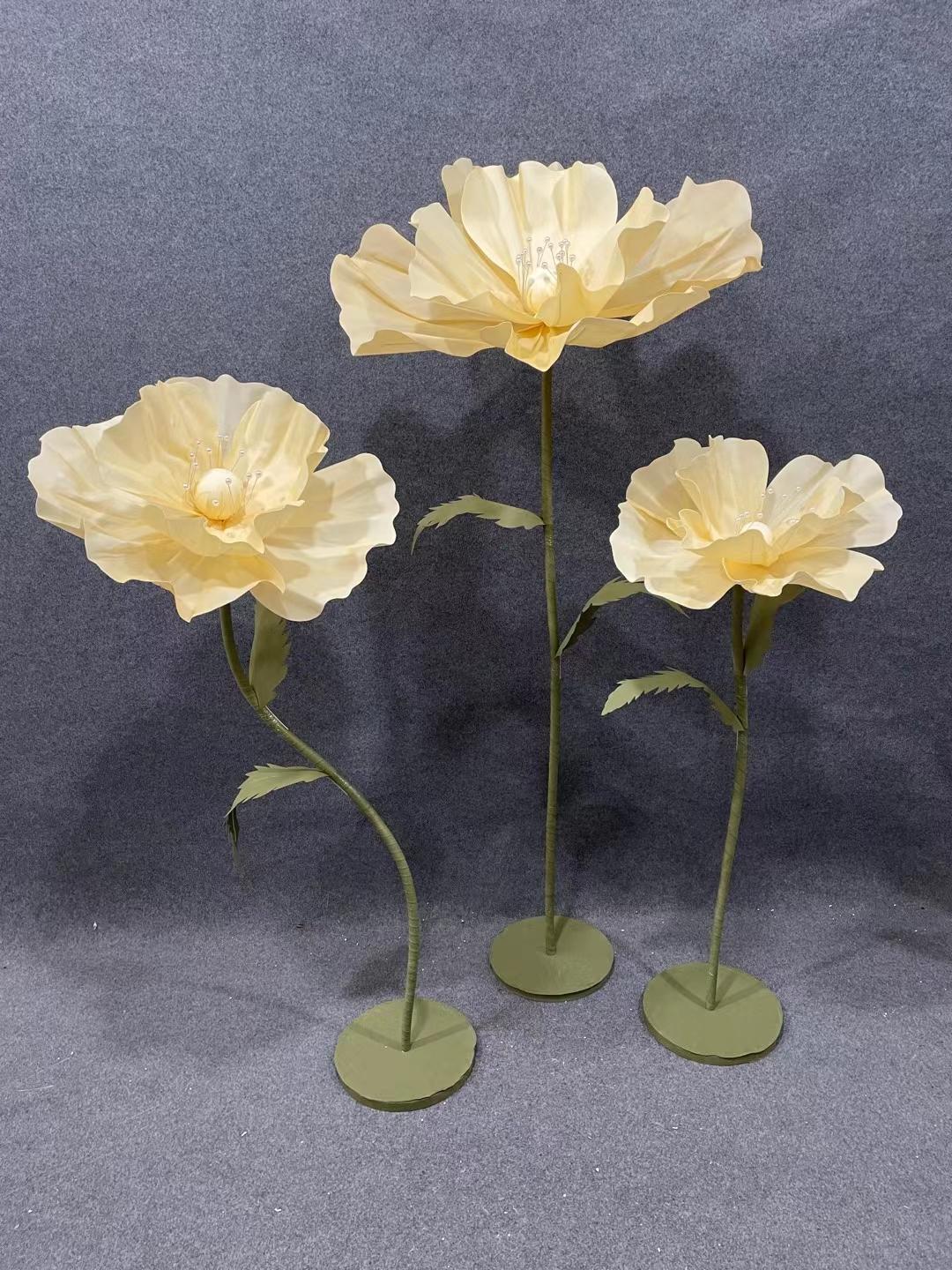 Элегантные Украшения для Свадебной Дорожки Декорации из Искусственных Цветов Задний Фон Декорации для Дорожки Большие Водонепроницаемые Цветы из ЭВА