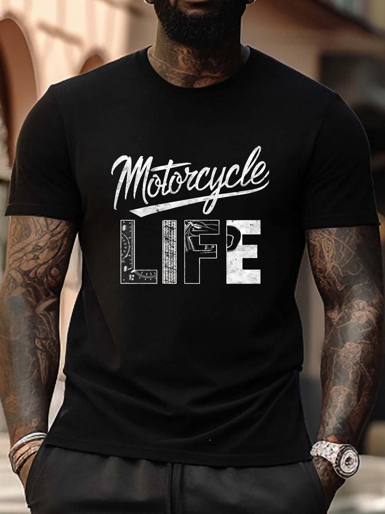 Plus Size Men's Casual T-Shirt with Cat Paw Print - Breathable Polyester, Short Sleeve, Round Neck, Machine Washable - Perfect for Summer & Daily Wear