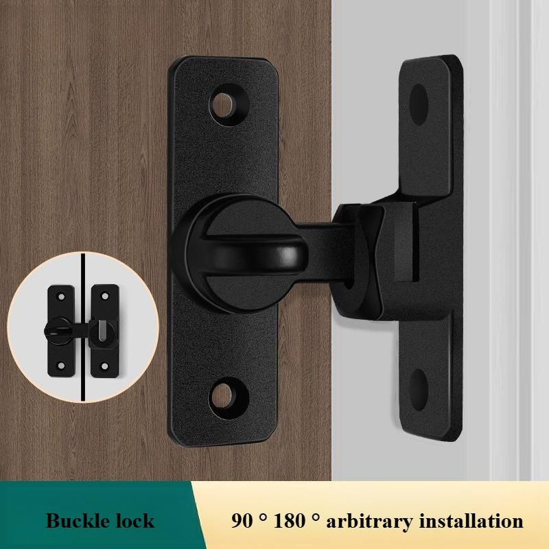 Heavy-Duty Security Anti-Theft Door Lock Handle, Commercial/Residential Grade Safety Pin Lock with Adjustable Sliding 90°/180°