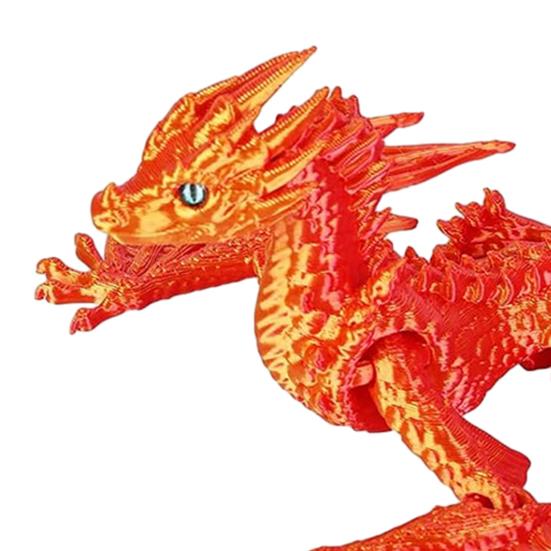 3D Printed Dragon Egg Figurine Movable Joints Flying Dragon Figure Fidget Toy Dragon Egg with Articulated Dragon Inside Decoration Ornament