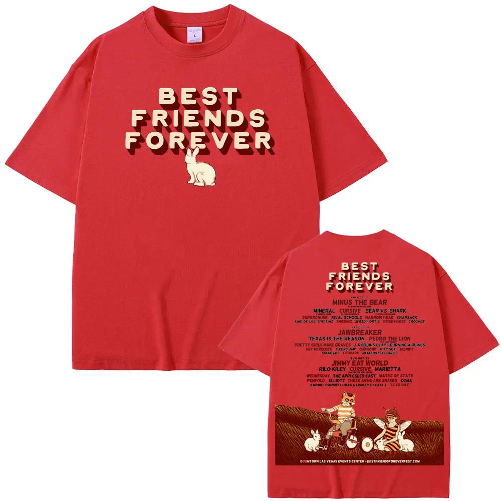 Best Friends Forever 2025 T Shirt Short Sleeve Fashion Round Neck Tee-shirt 100%Cotton Soft Tshirt Summer Tops