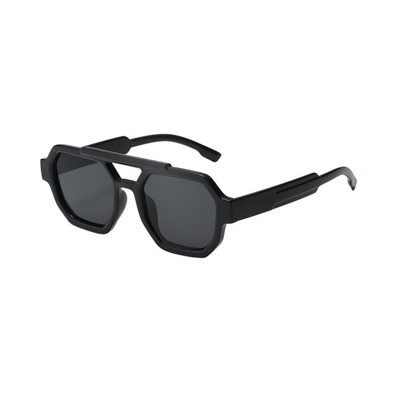 Vintage Geometric Square Pilot Sunglasses With Uv400 Protection For Outdoor Sports And Fashion