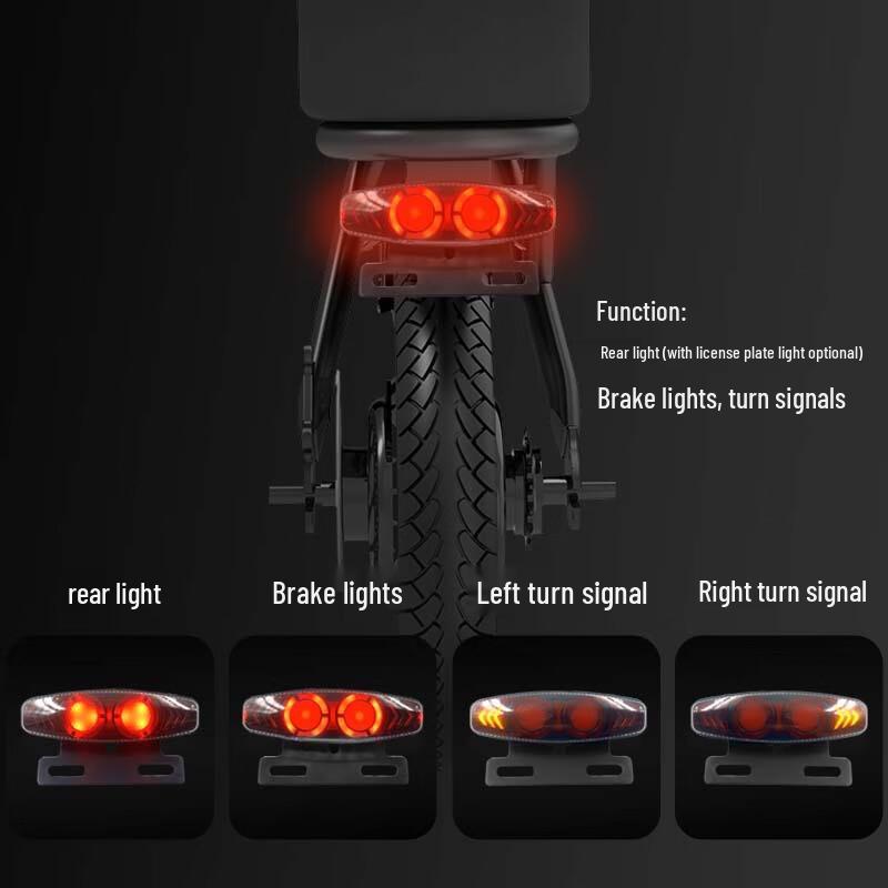 Long Zhan Waterproof Bicycle Taillight with Turn Signals