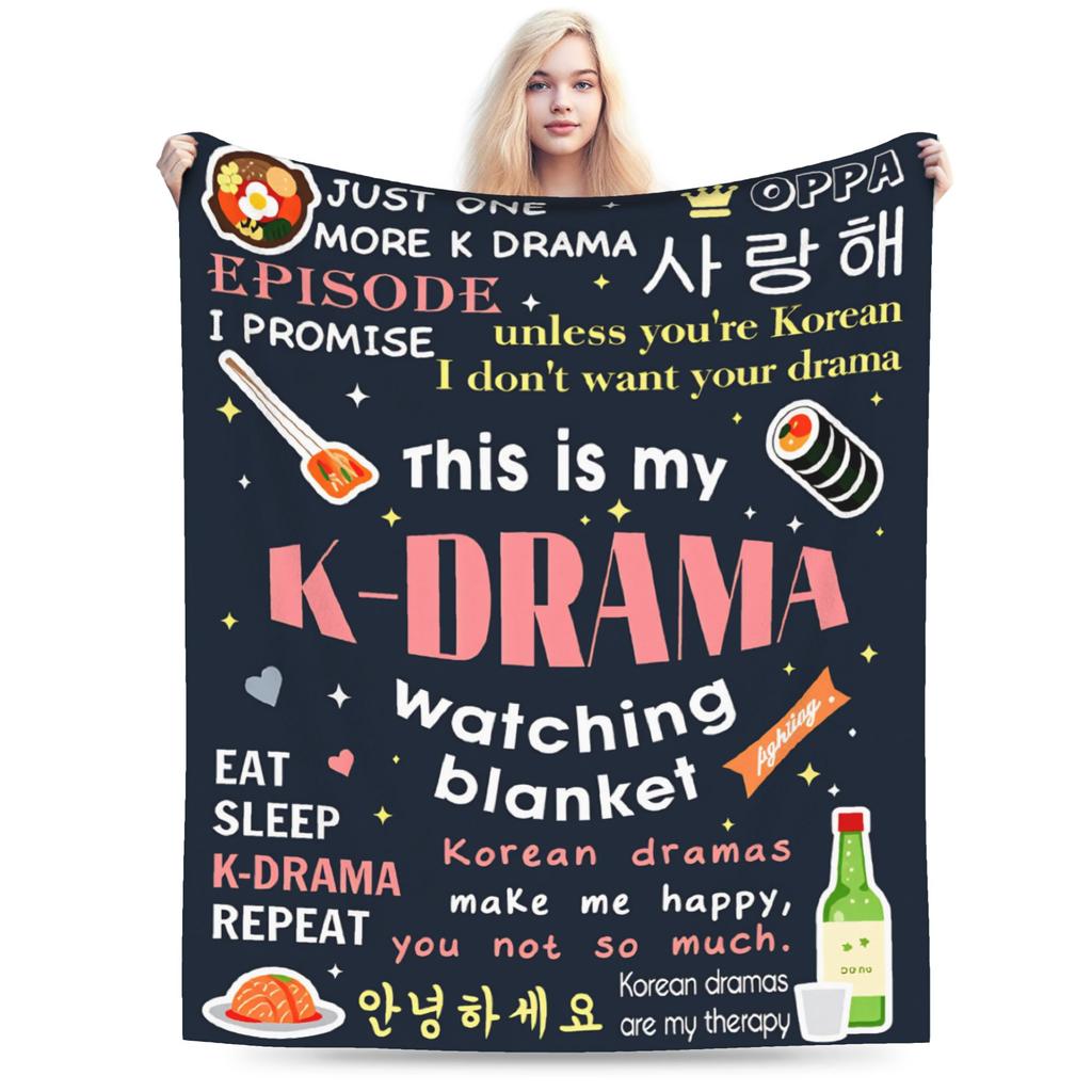 K-Drama K Pop Korean Blanket Quality Super Warm Throw Blanket Winter Child Home Decor Funny Bedspread