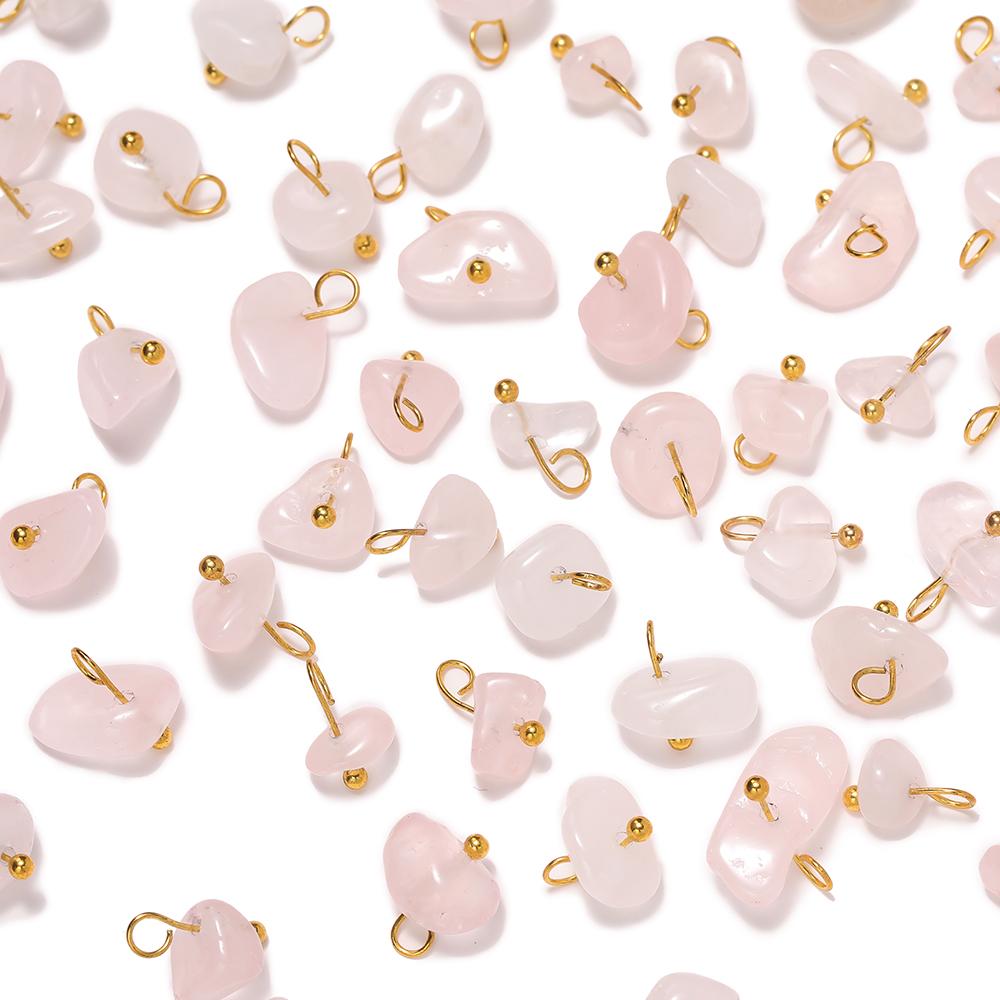5Pcs Irregular Natural Stone Bead Pendant Multicolor 3-20mm Broken Stone Pendant Nine Needle Pin for Necklace DIY Jewelry Making