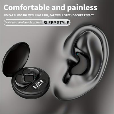 2024 Yeni Gerçek Kulaklıklar Mikro Görünmez Kulaklıklar Uyku Kulaklıkları Ultra İnce Binaural Stereo Uyku Kulaklıkları Hi-Fi Ses Kalitesi Şarj Kutusu