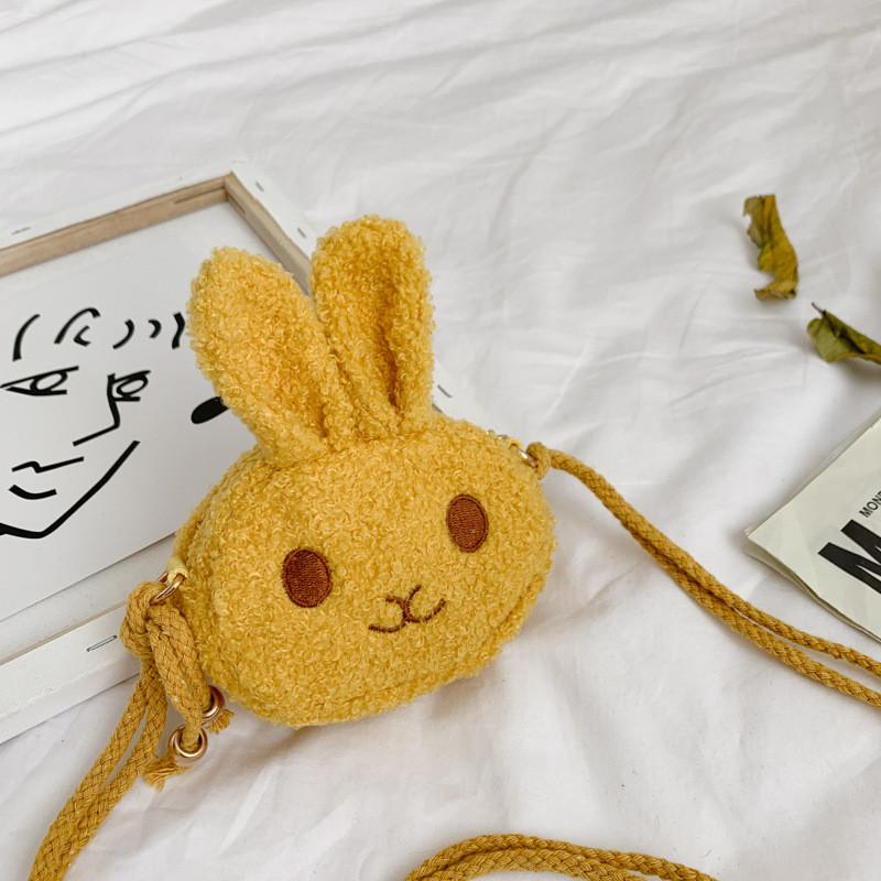 Adorable Plush Rabbit Children's Crossbody Bag For Girls Stylish Mini Backpack
