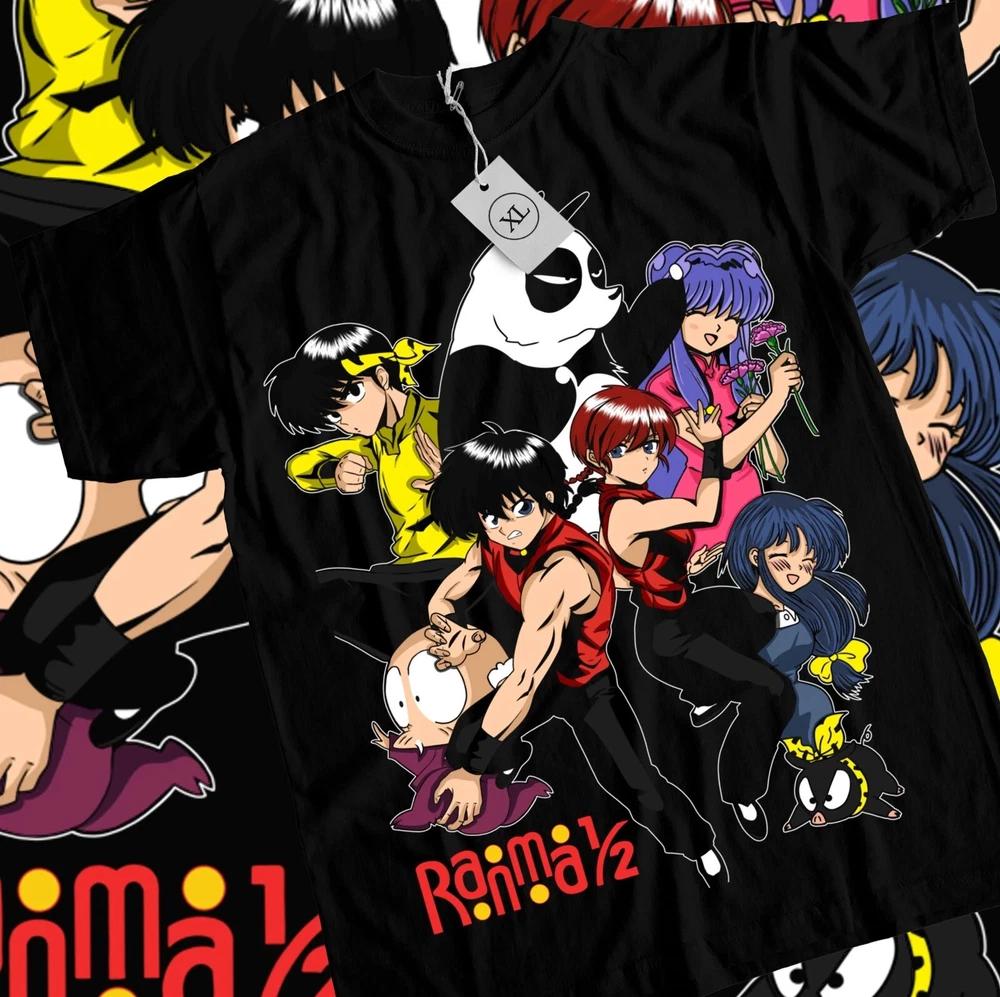 Shampoo Rumiko Tshirt Takahashi Ranma 12 Girl Kawai Funny Black Shirt Black S