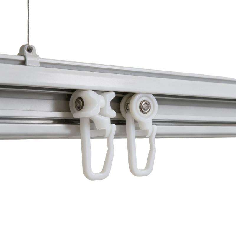 20Pcs Plastic Curtain Track Slider Replacement Sliding Curtain Hooks For Quiet Smooth Movement And Simple Installation