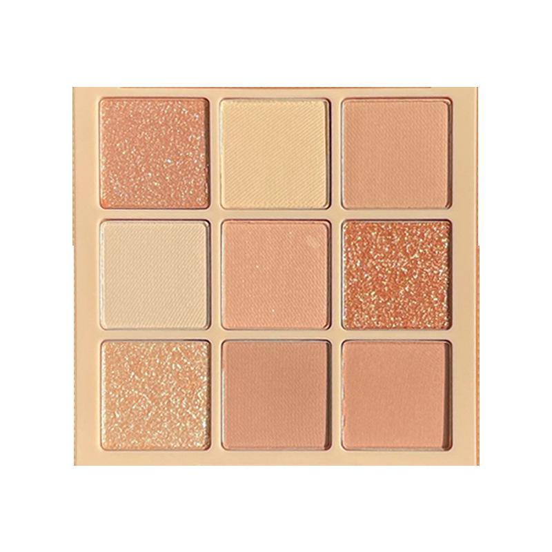 COCO VENUS Milk Tea Nine-Color Eyeshadow Palette - Shimmer & Matte, Transparent Acrylic Nude.