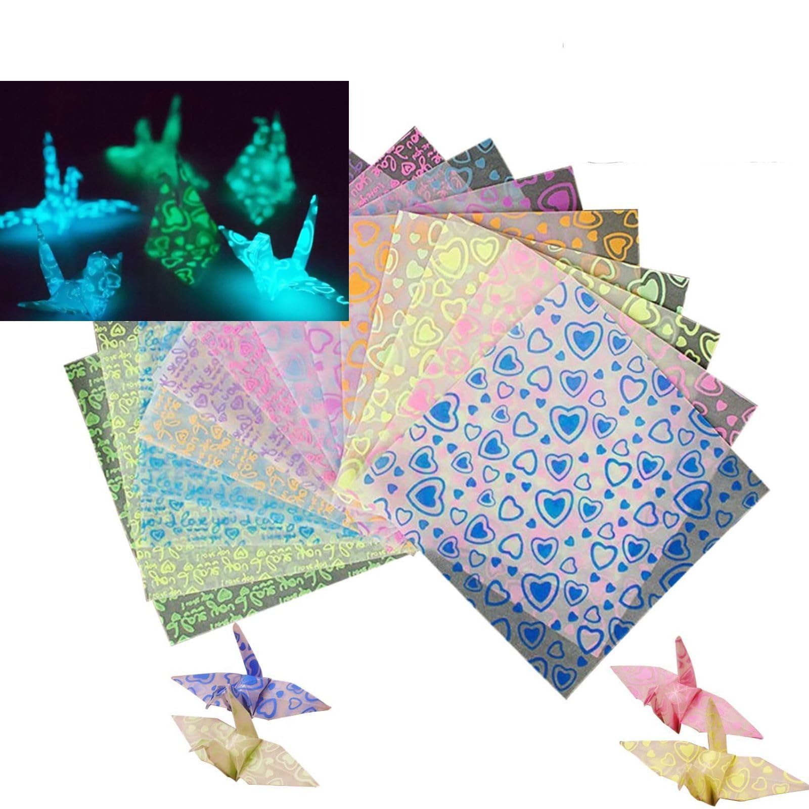 

CMD Glitter Origami 70 7 for Thousand Love Style Origami DIY Birthday Party Paper Craft Colorful Love Paper, Sheets, 77cm, Colors, Cranes,