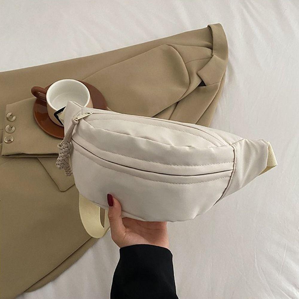 Ladies Canvas Crossbody Bags Solid Color Women Sling Waist Pack Women's Chest Bag Waterproof Hiking Bag Handbags