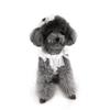 Pet summer lace flying sleeve princess dress teddy bear dog cat thin clothes + headgear