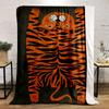 Playful Tiger Pattern Blanket Design Patterned Flannel Blanket Perfect for the Bedroom Living Room, Sofa, or a Little Nap