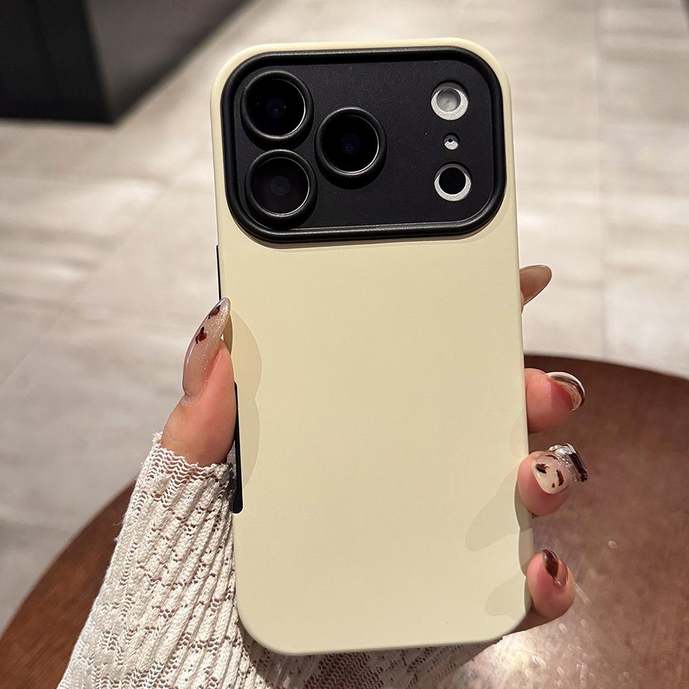 2 in 1 dual color fine hole shockproof phone case for For Iphone 17 16 15 14 13 Pro Max Air full scratch-proof hard bumper cover