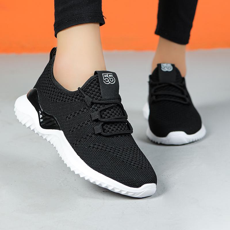 2020 spring and autumn new women's shoes light sports Korean version running shoes mesh elastic casual shoes trendy shoes 2025 direct sales