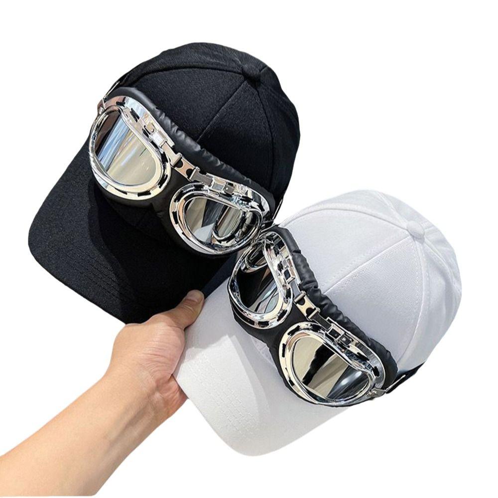 Vintage Baseball Cap With Sunglasses Washed Cap New Dad Hat Summer