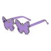 Man Woman  Rhinestone Butterfly Shape One-Piece Sunglasses, Party Prom Runway Fashion Accessory Eyewear