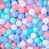 100Pcs Baby Ball Pits Flexible Colorful Bear Head Ocean Ball Practice Grip Emotional Comfort BPA Free Plastic Pool Ball Toys Kids Play Tent