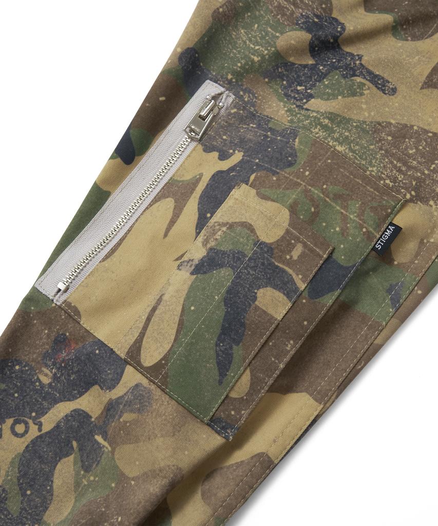 Stigma S56 Oversized Crop Military Jacket Camo