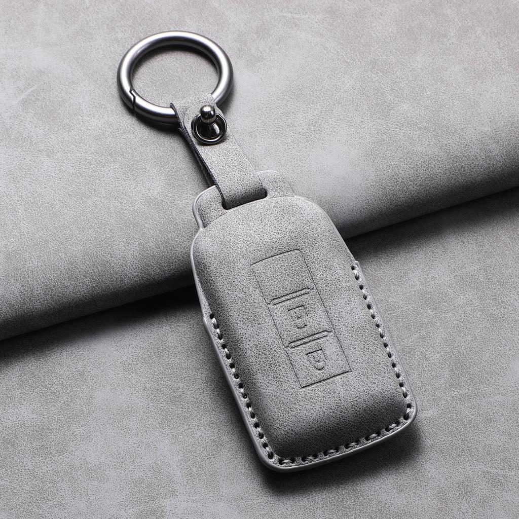Leather Car Key Case Protector Cover For Mitsubishi Xpander Outlander L200 Asx Pajero Eclipse Cross Montero Soft Lancer Mirage