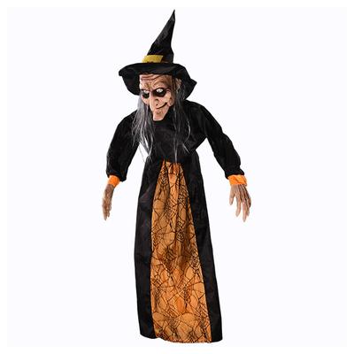 Halloween Haunted House Prop with Sound & Action Voice Controlled Luminous Soundmaking Ghost Outdoor Indoor Hanging Decorations