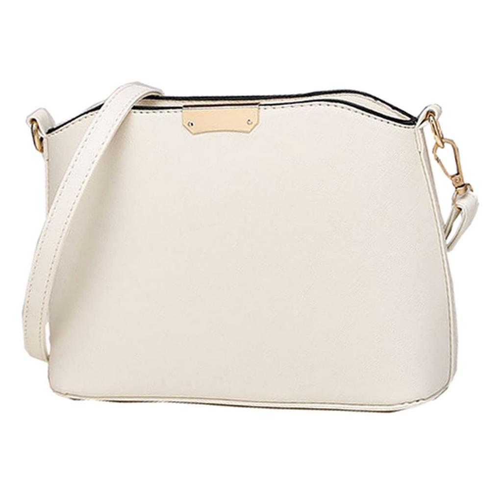 [MaRowsm] Women's Shoulder Bag, Mini Bag, Made by Top-Quality Artisans, Solid Color (White)