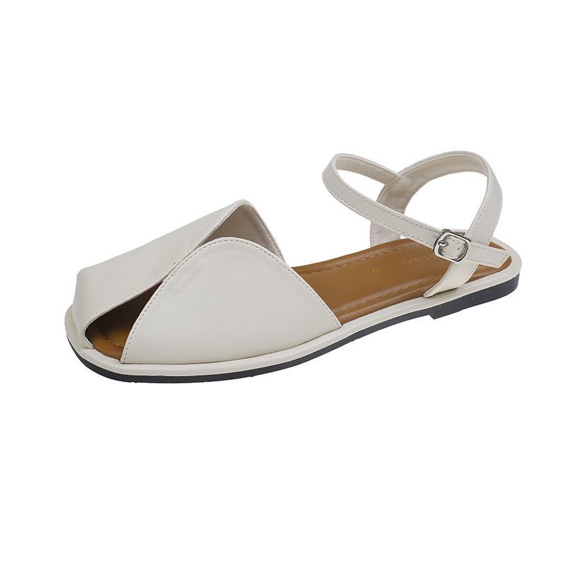 Baotou Sandals Woman 2025 New Summer Korean Version Mori Retro Fairy Style Casual Soft Sole Roman Sandals Woman