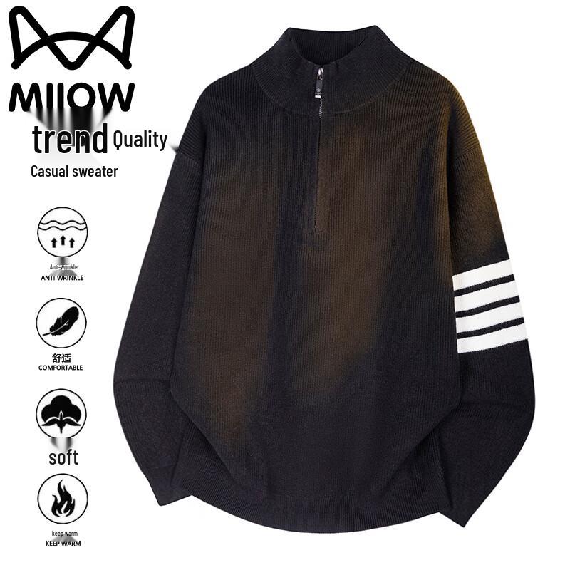 

Mao Ren Men s Stand-Up Collar Knitted Sweater M