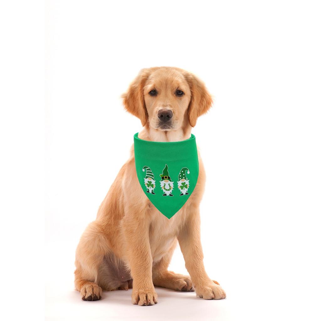 St. Patrick's Day Dog Bandanas  Dog Scarf Green Washable Scarf