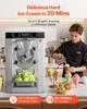 Commercial Hard Ice Cream Machine, 2000W 12-20L Per Hour, Countertop Gelato Hard Serve Ice Cream Maker with 6L 304 Stainless Steel Cylinder, Auto