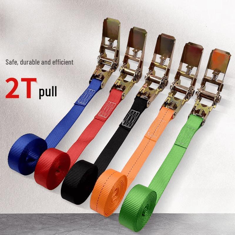 Cargo Lashing Ratchet Tie-Down Straps with Hooks