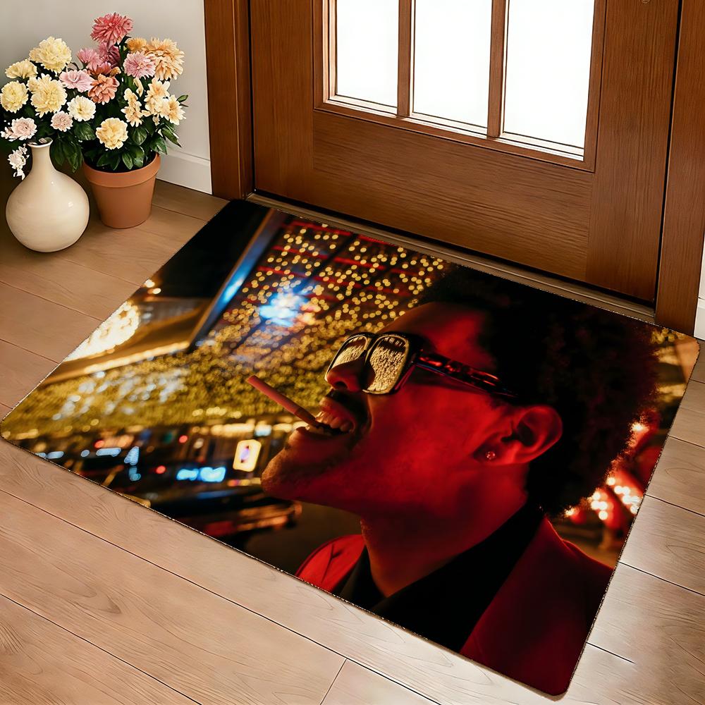 Singer T-The Hot W-Weeknd Floor Mat Cozy Flannel Soft Thick Non-Slip Mat For Living Room Bedroom Kitchen Decor Rugs